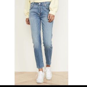 7 for All Mankind High Waist Josephina Designer Denim Jeans Size 24 Button Fly